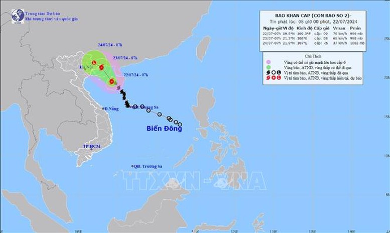 Ảnh hưởng bão số 2, từ đêm nay, Bắc Bộ chuyển mưa lớn- Ảnh 1.