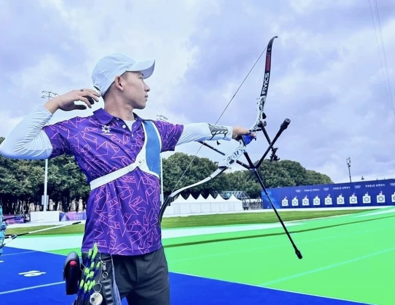 Cung thủ Lê Quốc Phong xếp hạng 47 vòng xếp hạng môn bắn cung tại Olympic- Ảnh 1.