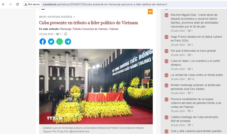 Các hãng thông tấn quốc tế đưa tin về lễ Quốc tang Tổng Bí thư Nguyễn Phú Trọng- Ảnh 4.