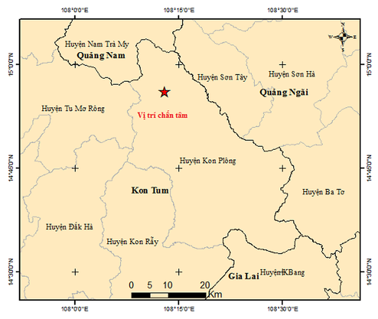 Liên tiếp xảy ra 13 trận động đất tại huyện Kon Plông, Kon Tum- Ảnh 1.