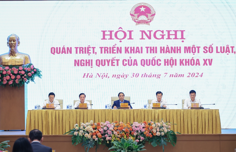 Chính phủ tổ chức Hội nghị quán triệt, triển khai một số luật, nghị quyết của Quốc hội khoá XV- Ảnh 1.