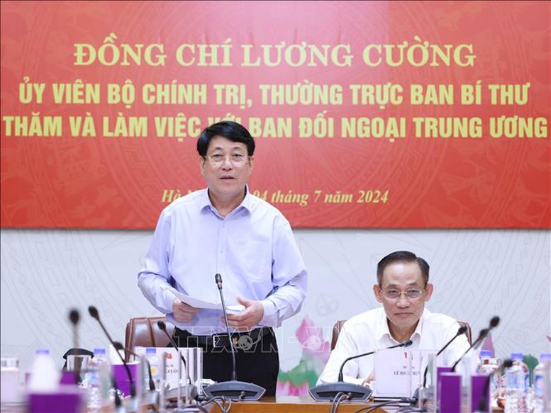 Thường trực Ban Bí thư Lương Cường làm việc với Ban Đối ngoại Trung ương- Ảnh 2.