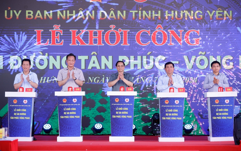 Thủ tướng dự lễ khởi công, thăm một số dự án trọng điểm tại Hưng Yên