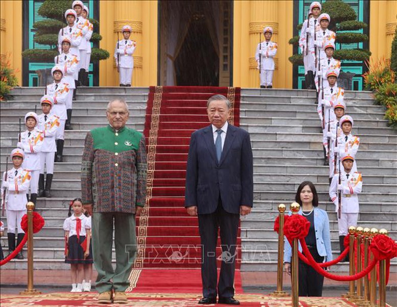 Chủ tịch nước Tô Lâm chủ trì lễ đón Tổng thống Timor-Leste thăm cấp Nhà nước tới Việt Nam- Ảnh 4.