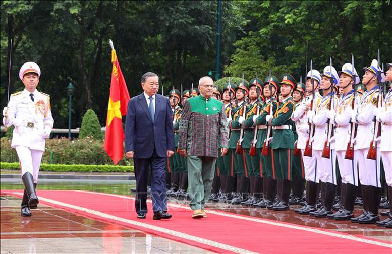 Chủ tịch nước Tô Lâm chủ trì lễ đón Tổng thống Timor-Leste thăm cấp Nhà nước tới Việt Nam- Ảnh 1.