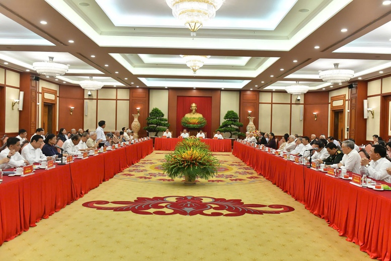 Tổng Bí thư, Chủ tịch nước gặp mặt các đồng chí lãnh đạo, nguyên lãnh đạo Đảng, Nhà nước- Ảnh 5. Tổng Bí thư, Chủ tịch nước gặp mặt các đồng chí lãnh đạo, nguyên lãnh đạo Đảng, Nhà nước- Ảnh 5.