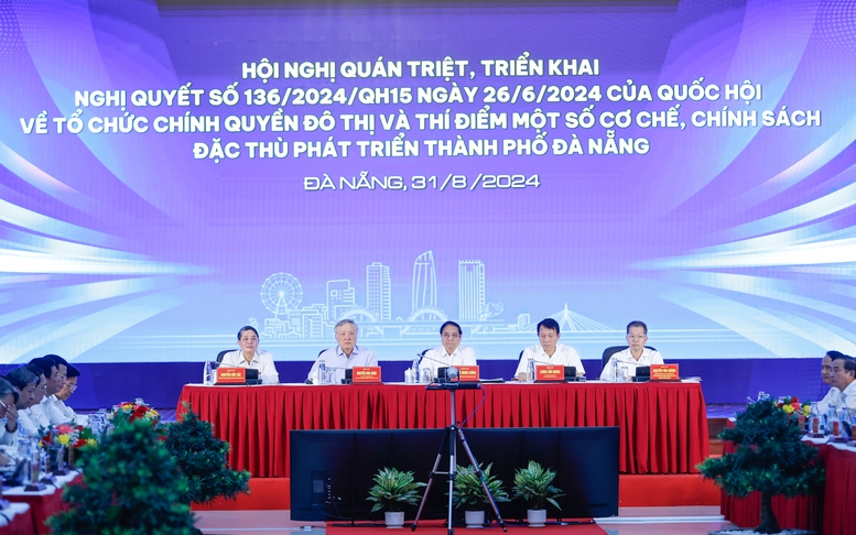 Thủ tướng chủ trì Hội nghị triển khai Nghị quyết 136 của Quốc hội về thành phố Đà Nẵng