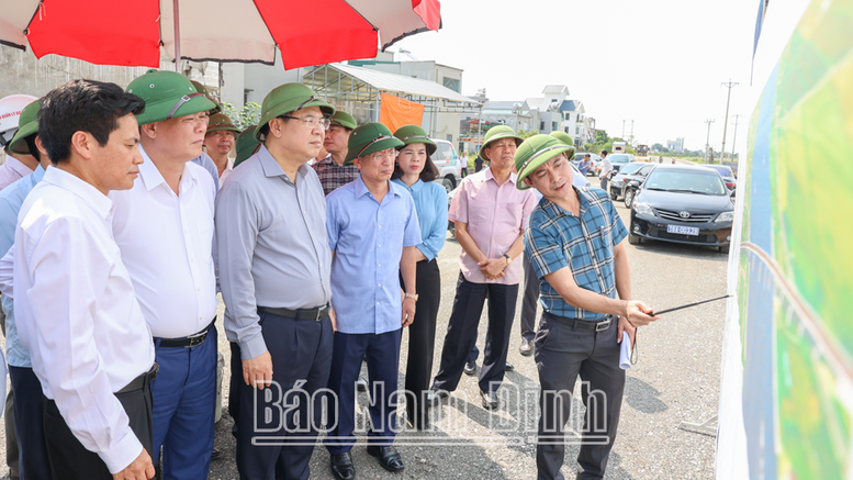 Thường trực Tỉnh ủy Nam Định kiểm tra tiến độ một số dự án đầu tư xây dựng trọng điểm- Ảnh 3.