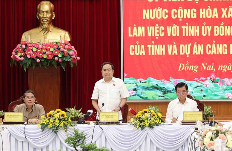 Chủ tịch Quốc hội làm việc với Ban Thường vụ Tỉnh ủy Đồng Nai