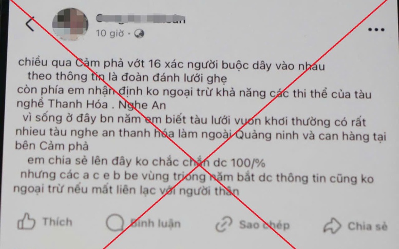 Xử lý người tung tin sai sự thật trên mạng xã hội về tình hình thiệt hại do bão số 3