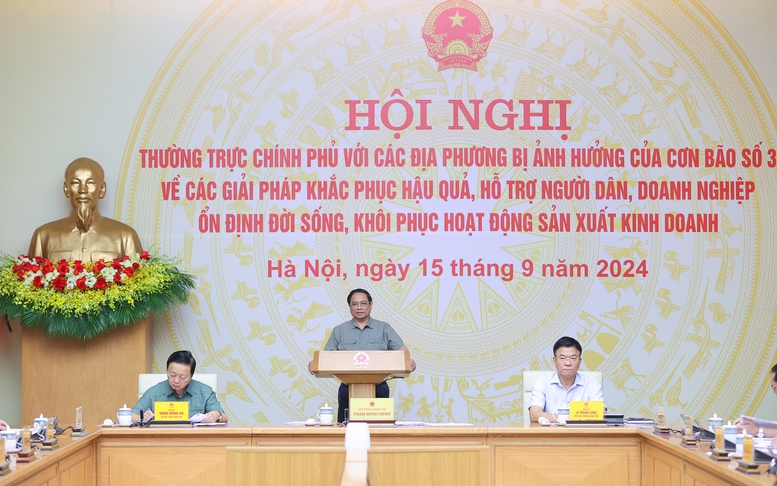 Thủ tướng chủ trì Hội nghị khắc phục hậu quả bão với 4 mục tiêu lớn