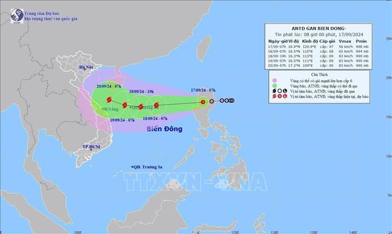 Áp thấp nhiệt đới gần Biển Đông, mạnh lên thành bão trong đêm nay (17/9)- Ảnh 1.