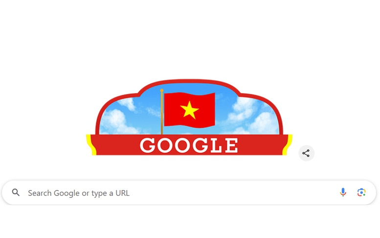 Google thay giao diện chào mừng Quốc khánh Việt Nam