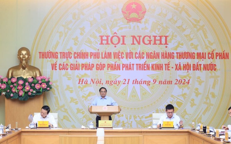 Thường trực Chính phủ làm việc với các ngân hàng thương mại cổ phần