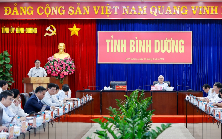 Thủ tướng làm việc với Ban Thường vụ Tỉnh ủy Bình Dương