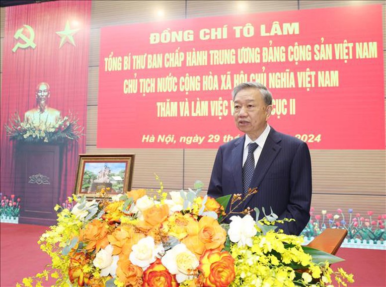 Tổng Bí thư, Chủ tịch nước Tô Lâm thăm và làm việc với Tổng cục II, Bộ Quốc phòng- Ảnh 2. Tổng Bí thư, Chủ tịch nước Tô Lâm thăm và làm việc với Tổng cục II, Bộ Quốc phòng- Ảnh 2.