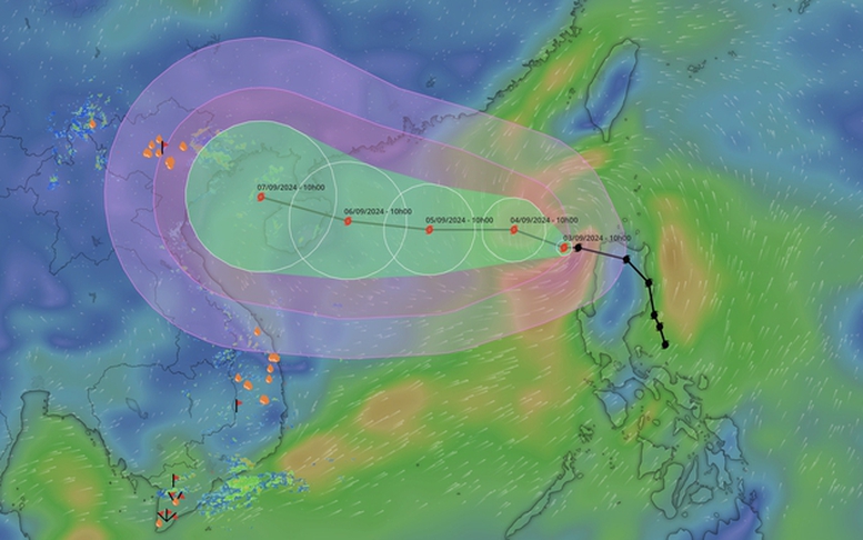 Bão YAGI thành cơn bão số 3, có khả năng đạt cấp cực đại