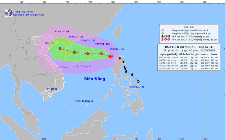 Thủ tướng chỉ đạo khẩn trương ứng phó bão số 3