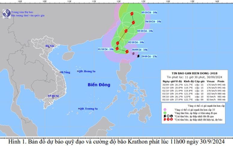 Xuất hiện cơn bão rất mạnh gần Biển Đông