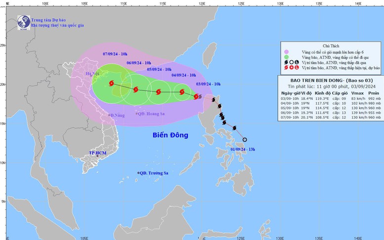 Khẩn trương ứng phó bão số 3