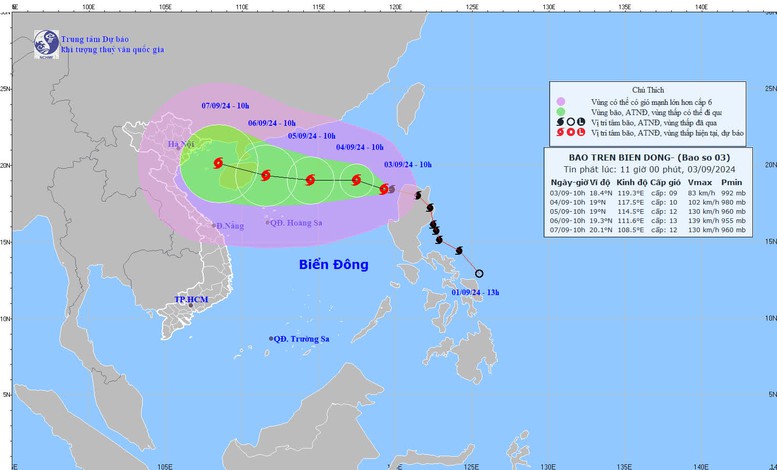 Đề nghị Trung Quốc và Philippines hỗ trợ tàu thuyền Việt Nam tránh bão số 3- Ảnh 1.