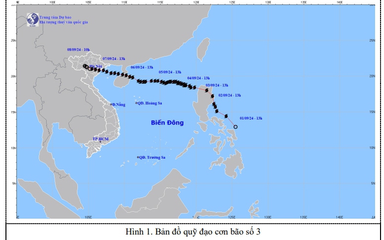 Trung tâm Dự báo khí tượng thủy văn phát bản tin cuối cùng về cơn bão số 3