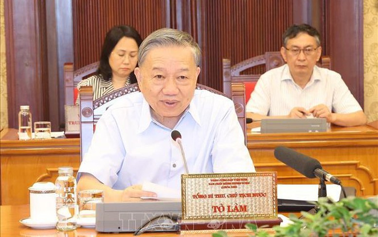 Tổng Bí thư, Chủ tịch nước Tô Lâm chủ trì họp Bộ Chính trị chỉ đạo việc khắc phục hậu quả bão số 3