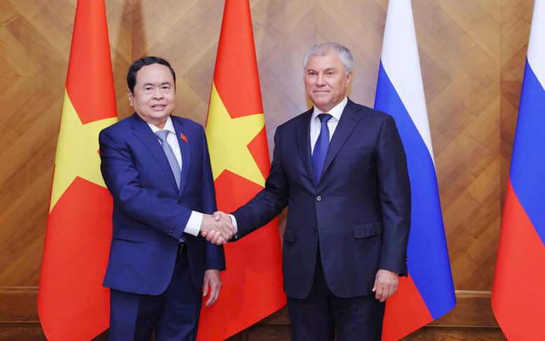 Chủ tịch Quốc hội Trần Thanh Mẫn hội đàm với Chủ tịch Duma Quốc gia Nga Vyacheslav Victorovich Volodin