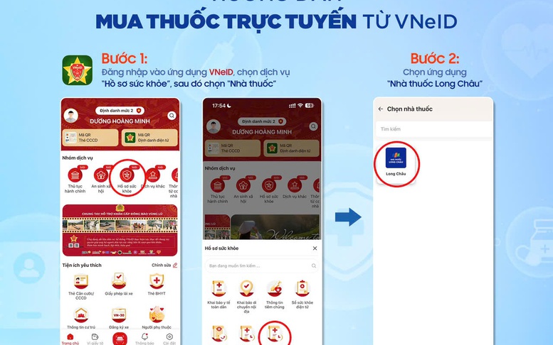 Từ 01/01/2025, có thể dùng VNeID để mua thuốc trực tuyến từ FPT Long Châu