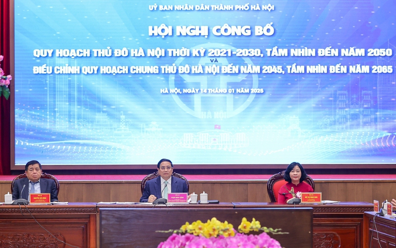 Thủ tướng chủ trì Hội nghị lần thứ 5 Hội đồng điều phối vùng Đồng bằng sông Hồng và công bố Quy hoạch Hà Nội