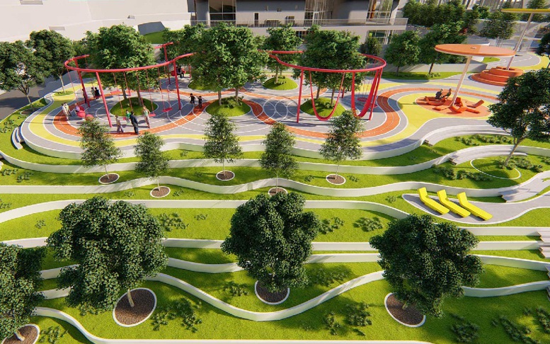 Công trình có mục đích kinh doanh nào được phép xây dựng trong công viên?