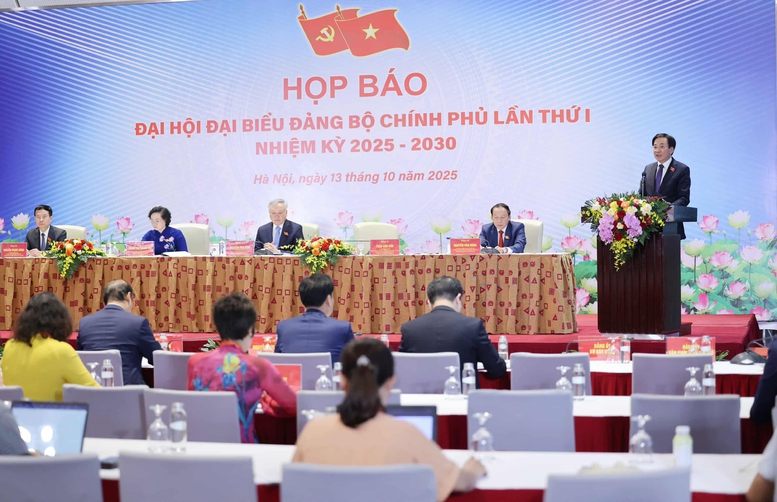 TỔNG THUẬT: Họp báo về kết quả Đại hội đại biểu Đảng bộ Chính phủ lần thứ I- Ảnh 1.