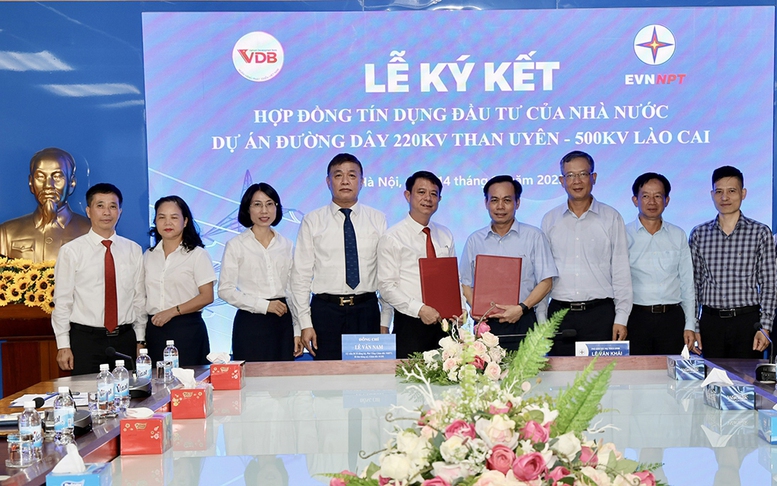 EVNNPT, VDB ký kết hợp đồng tín dụng đầu tư đường dây 220kV Than Uyên – 500kV Lào Cai