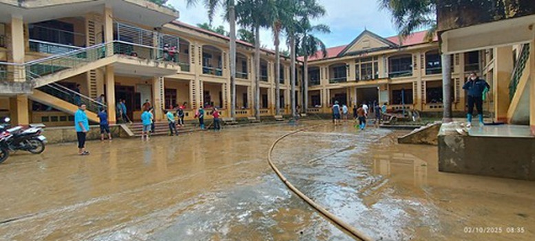 Sau lũ, bình yên trở lại ngôi trường vùng cao- Ảnh 1.