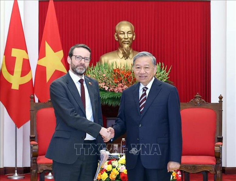 Tổng Bí thư Tô Lâm tiếp Đại sứ Anh tại Việt Nam- Ảnh 1.