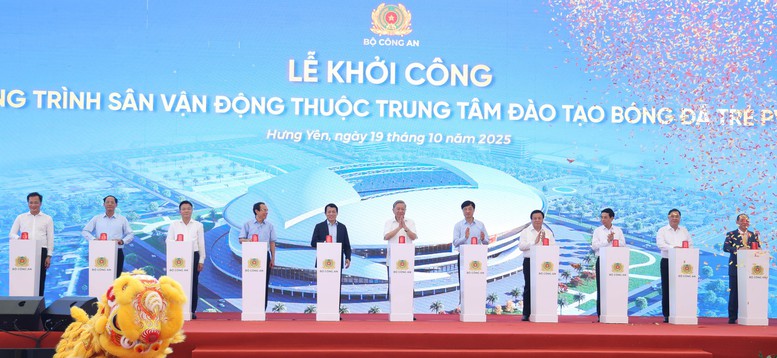 Tổng Bí thư Tô Lâm dự lễ khởi công xây dựng sân vận động tiên tiến hàng đầu thế giới- Ảnh 9.