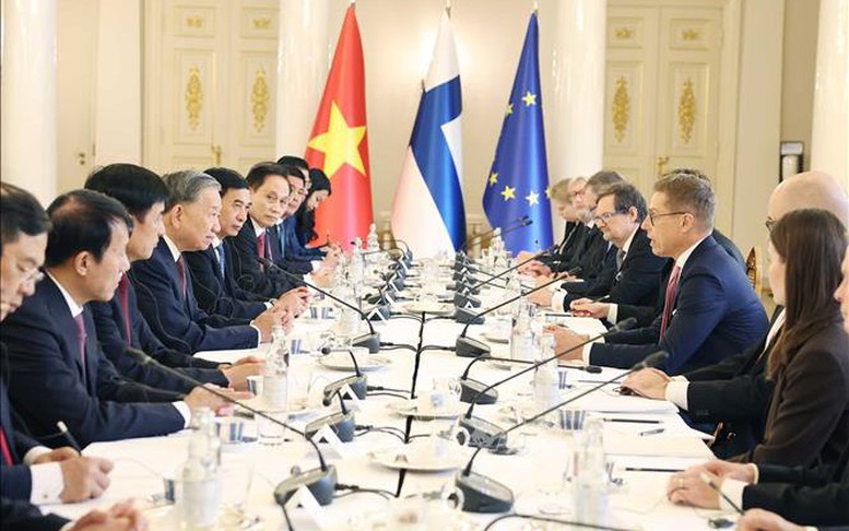 Tổng Bí thư Tô Lâm hội đàm với Tổng thống Phần Lan Alexander Stubb