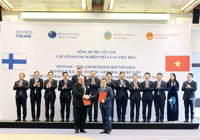 Tổng Bí thư Tô Lâm gặp một số doanh nghiệp tiêu biểu của Phần Lan- Ảnh 5.