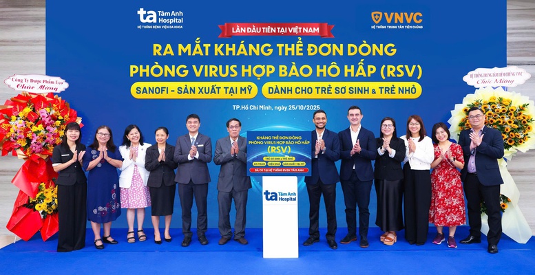 VNVC và Tâm Anh ra mắt kháng thể đơn dòng, bảo vệ trẻ khỏi bệnh hô hấp nặng- Ảnh 1. VNVC và Tâm Anh ra mắt kháng thể đơn dòng, bảo vệ trẻ khỏi bệnh hô hấp nặng- Ảnh 1.