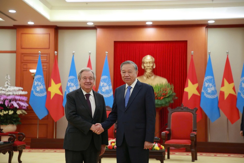 Tổng Bí thư Tô Lâm tiếp Tổng Thư ký Liên Hợp Quốc Antonio Guterres- Ảnh 1.