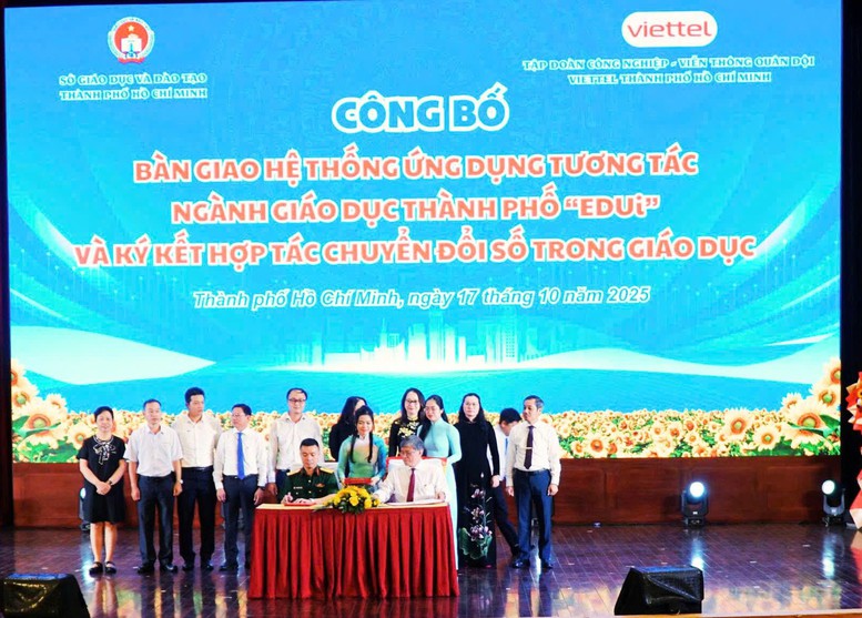 Sở Giáo dục & Đào tạo TPHCM và Viettel triển khai hệ thống EDUi để thúc đẩy chuyển đổi số toàn diện ngành giáo dục- Ảnh 1. Sở Giáo dục & Đào tạo TPHCM và Viettel triển khai hệ thống EDUi để thúc đẩy chuyển đổi số toàn diện ngành giáo dục- Ảnh 1.