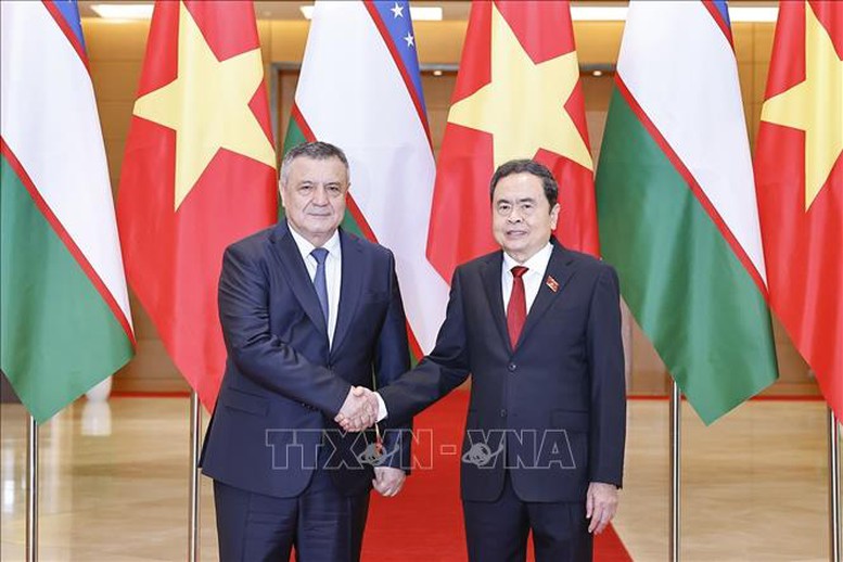 Chủ tịch Quốc hội Trần Thanh Mẫn tiếp Chủ tịch Hạ viện Uzbekistan- Ảnh 1.