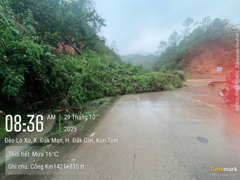 Đường Hồ Chí Minh qua Quảng Ngãi ách tắc hoàn toàn do sạt lở - Ảnh 2. Đường Hồ Chí Minh qua Quảng Ngãi ách tắc hoàn toàn do sạt lở - Ảnh 2.