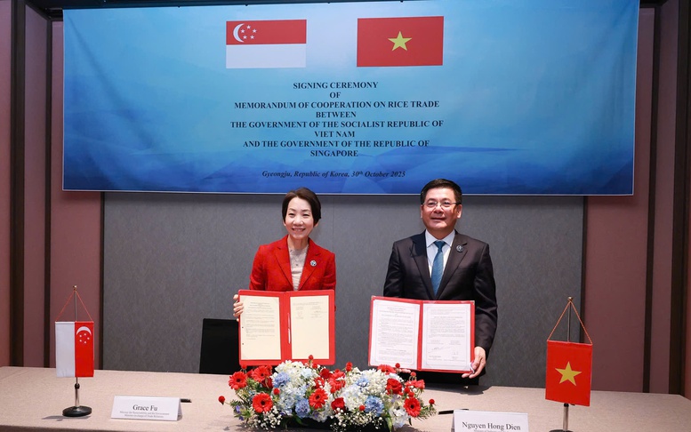 Việt Nam, Singapore ký Bản ghi nhớ hợp tác thương mại gạo
