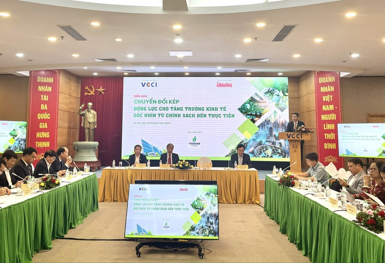 Hiện thực hóa Nghị quyết 57 bằng chuyển đổi kép - số hóa và xanh hóa doanh nghiệp- Ảnh 1. Hiện thực hóa Nghị quyết 57 bằng chuyển đổi kép - số hóa và xanh hóa doanh nghiệp- Ảnh 1.