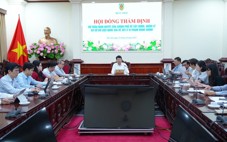 Thẩm định Nghị quyết về xây dựng, quản lý Cơ sở dữ liệu quốc gia về xử lý vi phạm hành chính