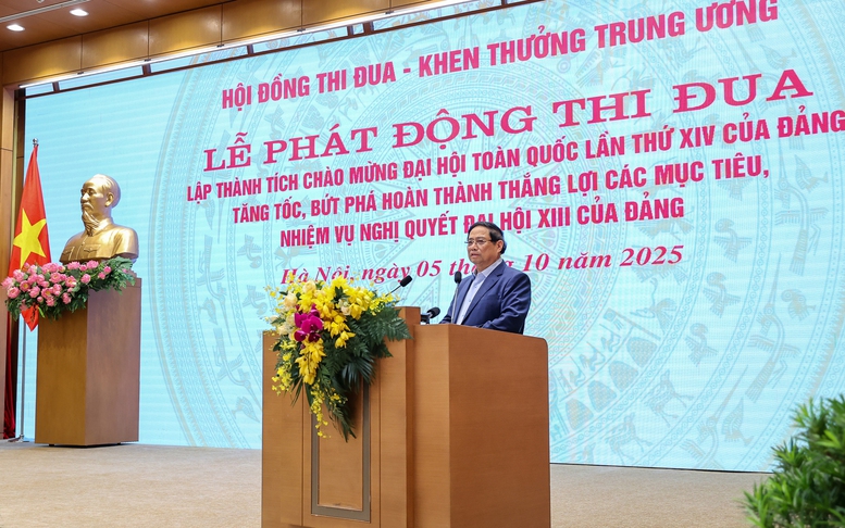 Thủ tướng phát động đợt thi đua cao điểm lập thành tích chào mừng Đại hội XIV của Đảng