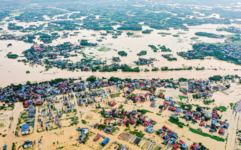 Mưa lớn tại Thái Nguyên đã gây vượt lũ lịch sử