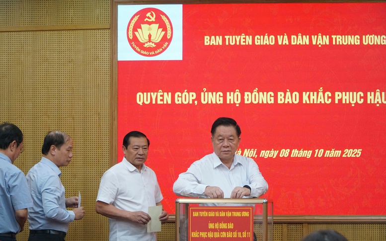 Ban Tuyên giáo và Dân vận Trung ương phát động ủng hộ đồng bào khắc phục hậu quả bão lũ