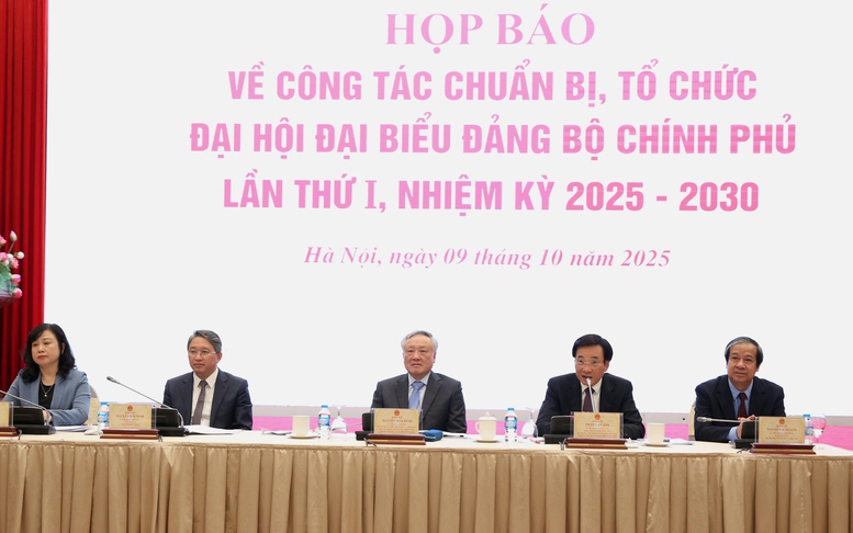 Họp báo về công tác chuẩn bị, tổ chức Đại hội Đại biểu Đảng bộ Chính phủ lần thứ 1, nhiệm kỳ 2025-2030